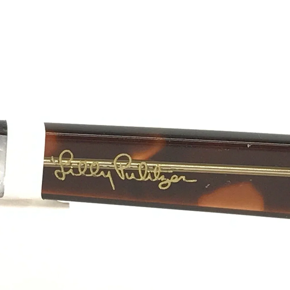 Lilly Pulitzer Sunglasses Positano TO Light Havana Tortoise Gold Wire Mirrored